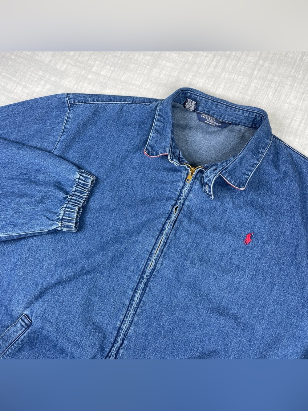 Vintage Polo Ralph Lauren Denim Jacket Mens Sz XXL